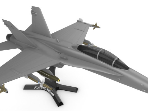 F-A-18D Hornet 3D Baskı Modeli