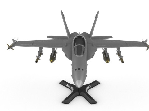 F-A-18D Hornet 3D Baskı Modeli