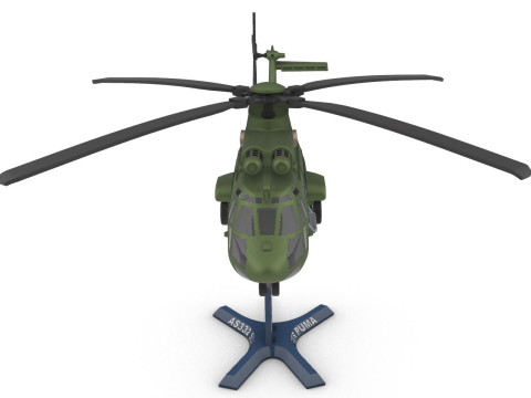 AS332 Süper Puma 3D Baskı Modeli