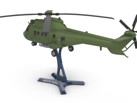 AS332 Süper Puma 3D Baskı Modeli