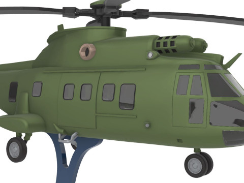 AS332 Süper Puma 3D Baskı Modeli