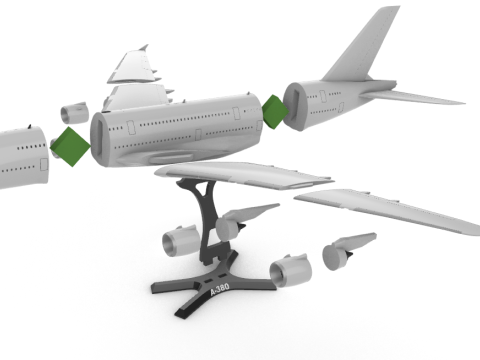 A380 1145 3D Baskı Modeli