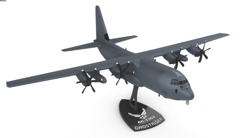 AC-130J Hayalet Sürücüsü 165 3D Baskı Modeli .c4d .max .obj .3ds .fbx .stl .blend 