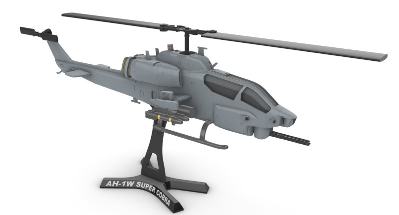 Campana AH-1 SuperCobra Modello di stampa 3D .c4d .max .obj .3ds .fbx .stl .blend 