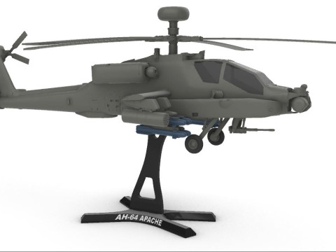 AH-64 Apache 3D Baskı Modeli
