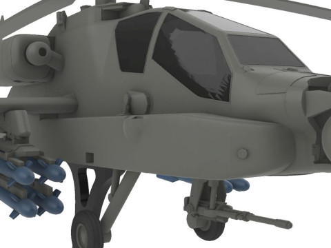 AH-64 Apache 3D Baskı Modeli
