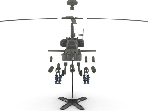 AH-64 Apache 3D Baskı Modeli