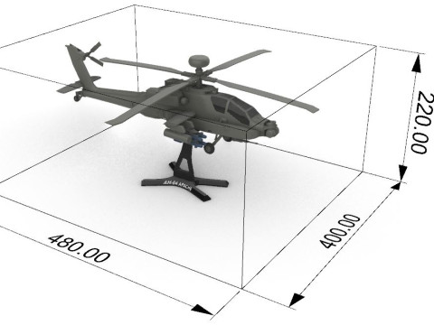 AH-64 Apache 3D Baskı Modeli