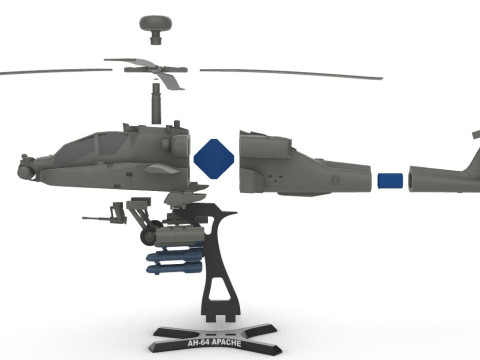 AH-64 Apache 3D Baskı Modeli