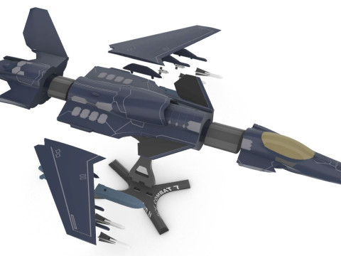 ASF-X SHINDEN II Modello di stampa 3D