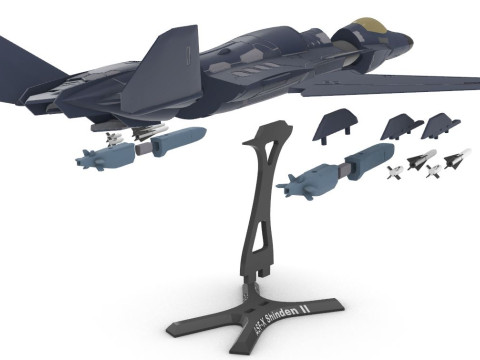 ASF-X SHINDEN II Modello di stampa 3D