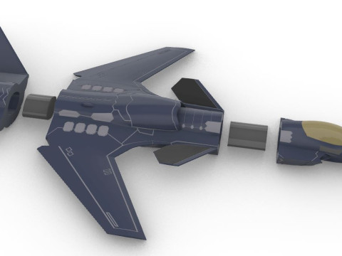 ASF-X SHINDEN II Modello di stampa 3D