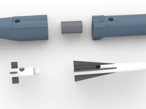 ASF-X SHINDEN II Modello di stampa 3D