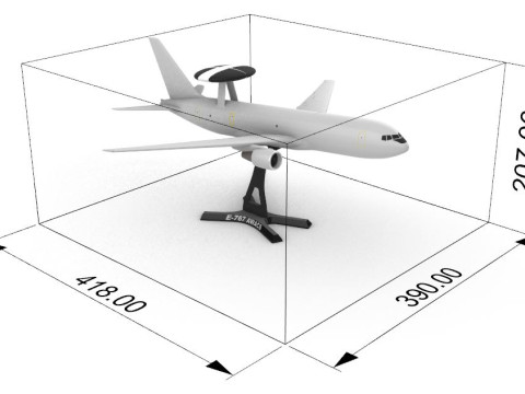 Boeing E-767 AWACS 3D Baskı Modeli