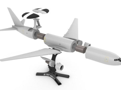 Boeing E-767 AWACS 3D Baskı Modeli