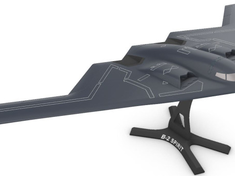 Dört ölçekte B-2 Ruhu 3D Baskı Modeli
