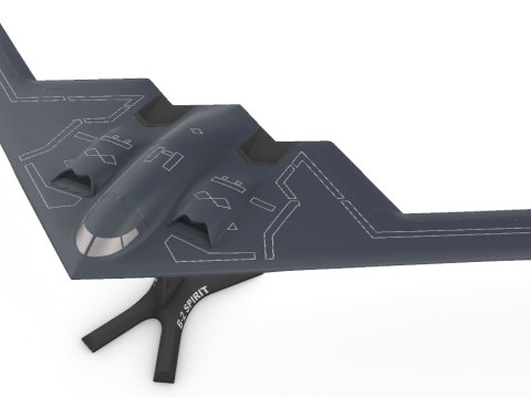 Dört ölçekte B-2 Ruhu 3D Baskı Modeli