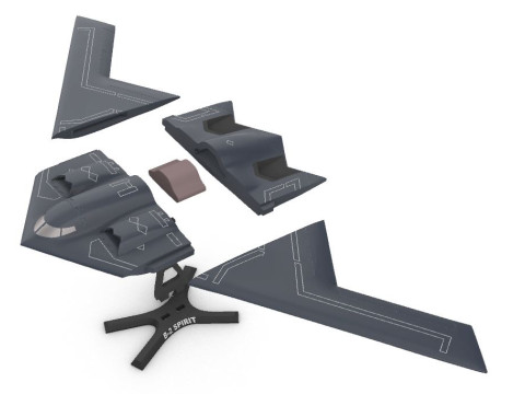 Dört ölçekte B-2 Ruhu 3D Baskı Modeli