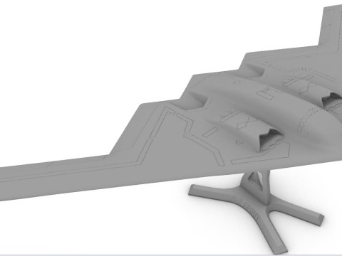 Dört ölçekte B-2 Ruhu 3D Baskı Modeli