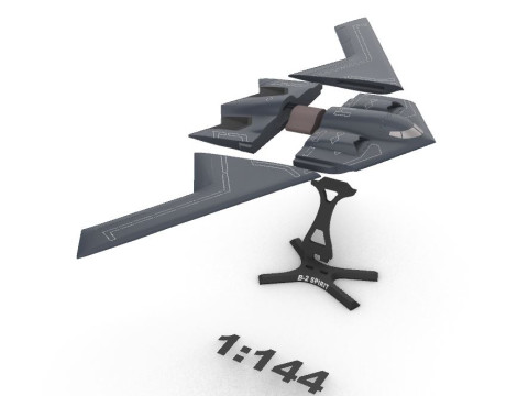 Dört ölçekte B-2 Ruhu 3D Baskı Modeli