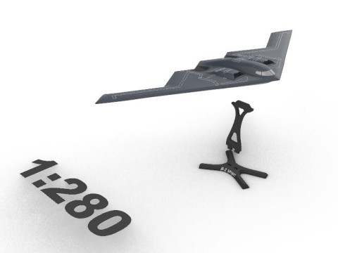 Dört ölçekte B-2 Ruhu 3D Baskı Modeli