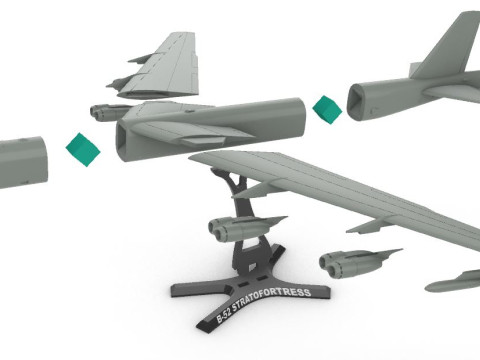 B-52 Stratofortezza 1120 Modello di stampa 3D