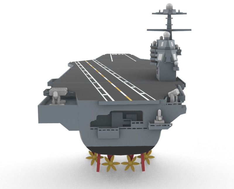 USS Enterprise CVN-80 1400 Model do druku 3D .c4d .max .obj .3ds .fbx .stl .blend