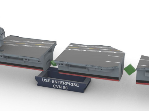 USS Enterprise CVN-80 1400 3D Druckmodell
