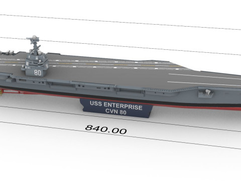 USS Enterprise CVN-80 1400 3D Druckmodell