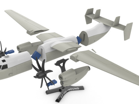 सी-2 ग्रेहाउंड 3D प्रिंट मॉडल