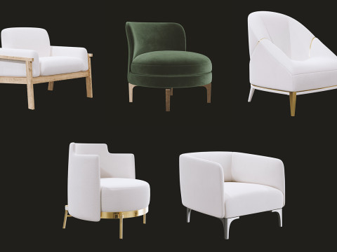 Furniture Collection - Armchairs 3D Model