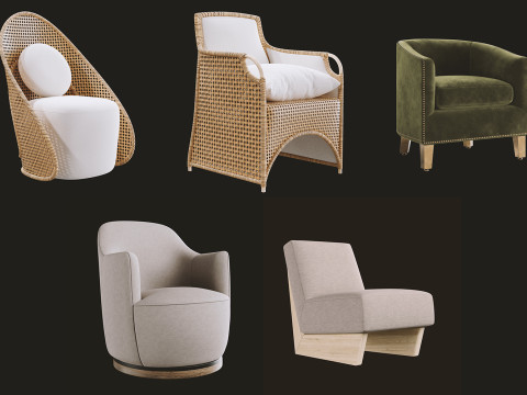 Furniture Collection - Armchairs Modèle 3D