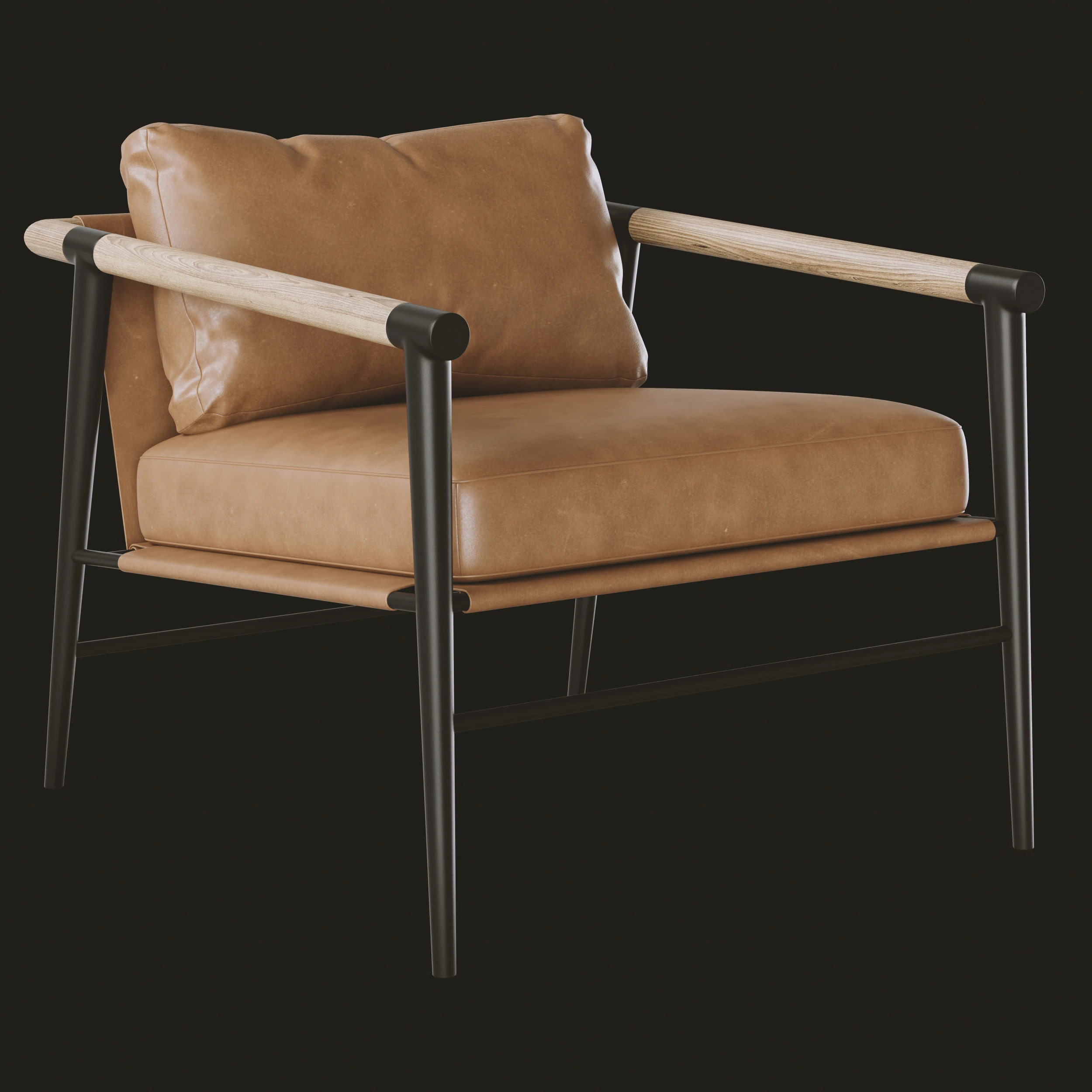 Four Hands Rowen Chair 3D Model .c4d .max .obj .3ds .fbx .stl .blend 
