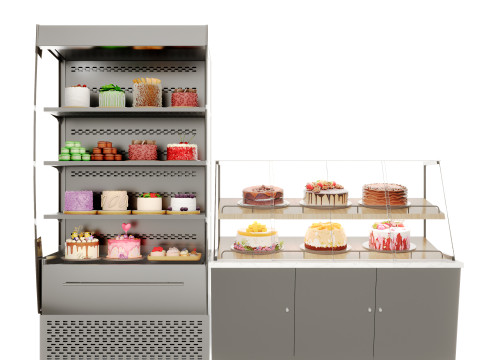 Modern cake display cabinet freezer Model 3D