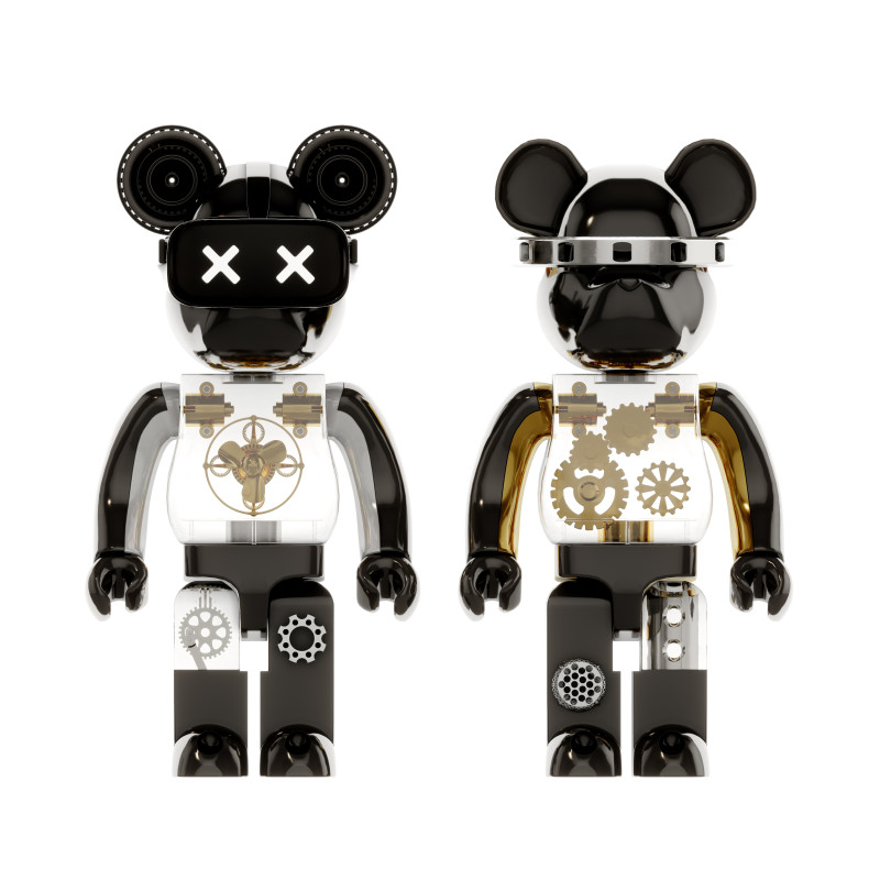 Modern trendy play cyberpunk violent bear doll toy Modelo 3D .c4d .max .obj .3ds .fbx .stl .blend 