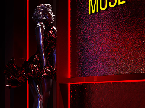 Modern metal style bar 3Dモデル