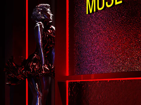 Modern metal style bar 3D Model