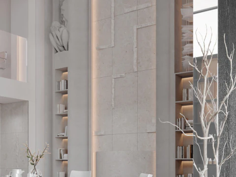 Modern minimalist coffee shop 3D Model