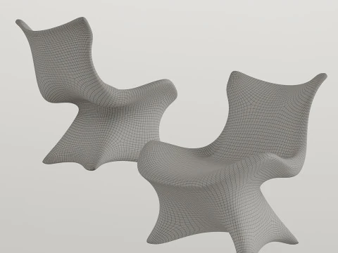 Modern shark lounger 3D Model
