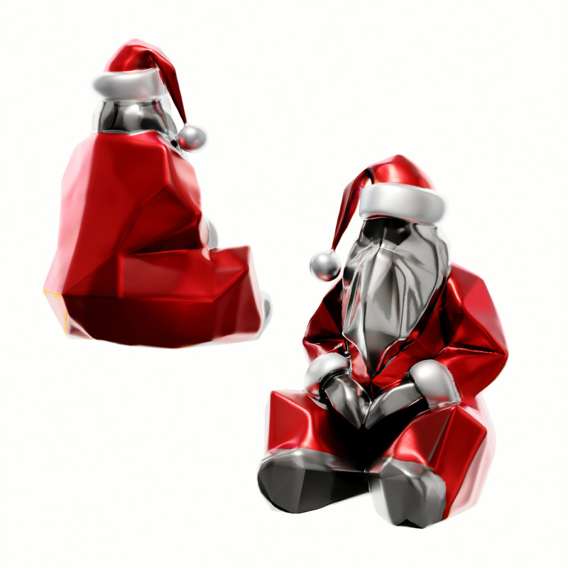 Modern cyberpunk Santa Claus 3Dモデル .c4d .max .obj .3ds .fbx .stl .blend 