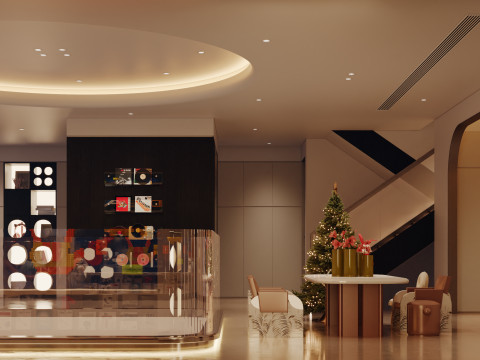Modern villa living room children recreation room leisure yard 3Dモデル
