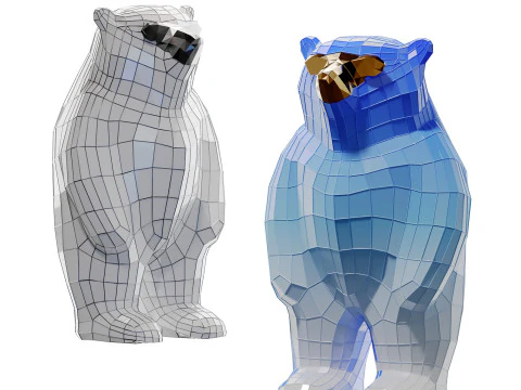 現代のトレンディーなおもちゃの人形の彫刻 3Dモデル