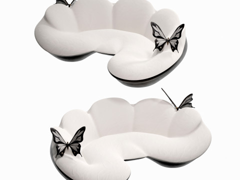 Modern curved shaped butterfly sofa 3Dモデル