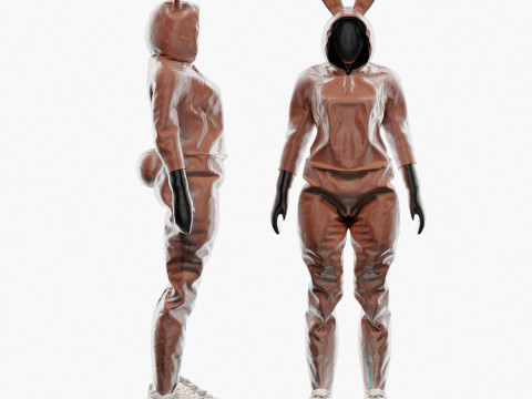 Modern sportswear model Bunny model Bunny Girl 3Dモデル