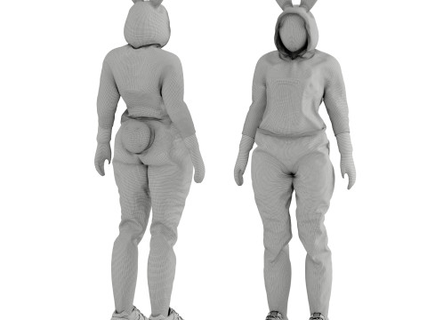 Modern sportswear model Bunny model Bunny Girl 3Dモデル