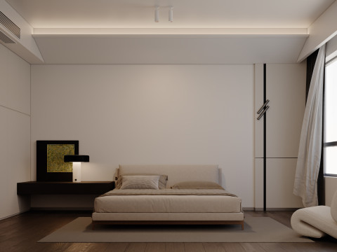 Modern minimalist home bedroom 3Dモデル