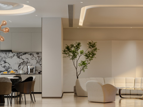 Modern villa garden courtyard living roomcr 3Dモデル