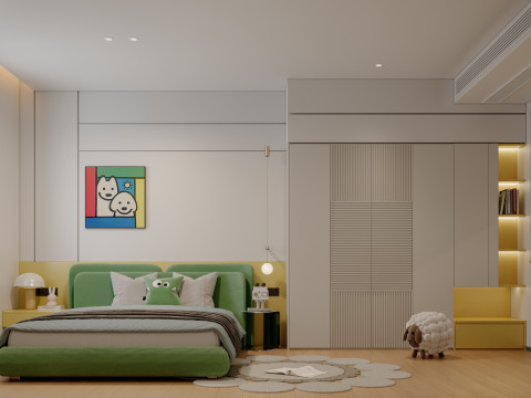 Generations of children bedrooms Children entertainment area 3Dモデル