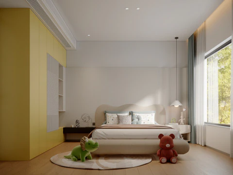 Generations of children bedrooms Children entertainment area 3D Model