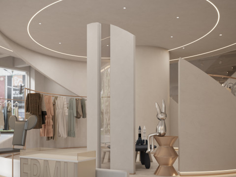The front of the modern clothing store lobby-cr 3D 模型